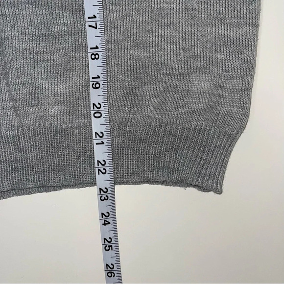 SHEIN Colorblock Sweater Baby Blue White Gray Drop Shoulder Medium Women’s - Picture 7 of 10